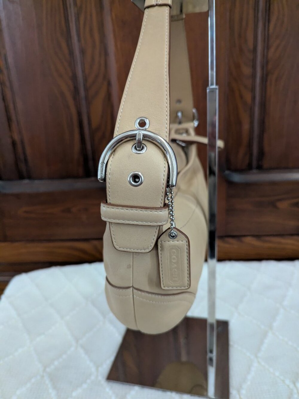 Coach 9541 Small SoHo Y2K Light Tan Leather Hobo Shoulder Bag -9541 90s - Picture 4 of 14